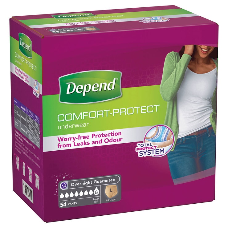 Depend Underwear for Women in Large, 54 Pack Costco UK