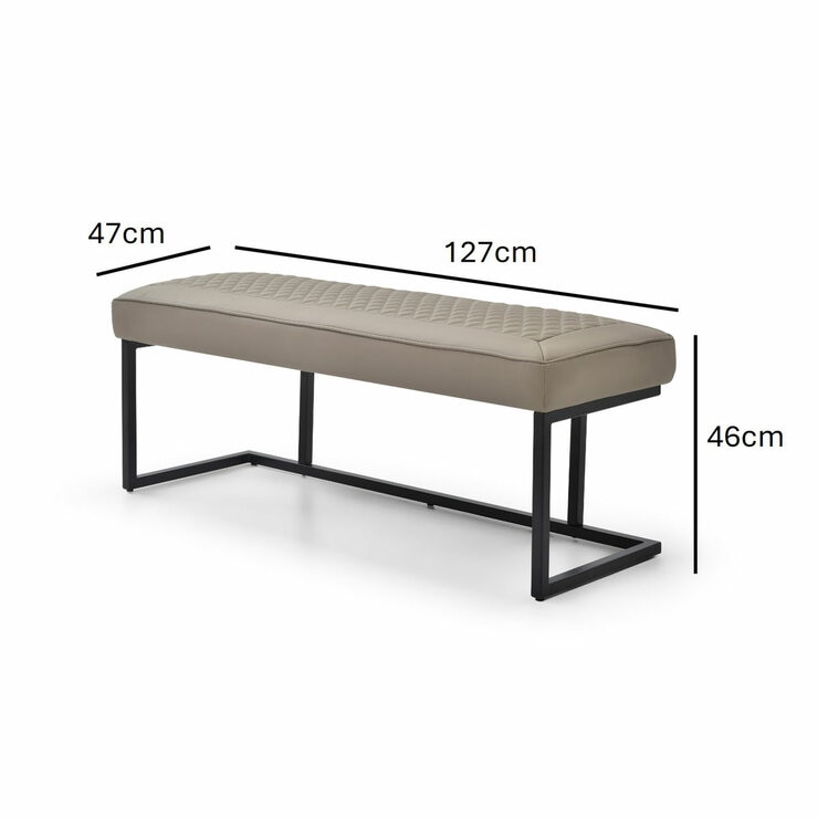 Indus Valley Arden Ceramic Dining Table With Taupe Corner Bench & Low Bench