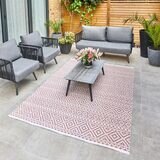 Concept Looms Jazz Deco Indoor / Outdoor Rug in Rose, 220 x 160 cm