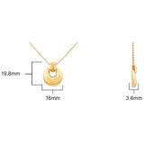 14ct Yellow Gold Plain Circle Drop Pendant 14ct Yellow Gold Plain Circle Drop Pendant