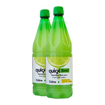 Quick Lime Squeezed Lime Juice, 2 x 1L