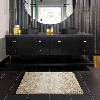 Mon Chateau Diamond Plush Bath Mat in 3 colours, 60 x 91 cm