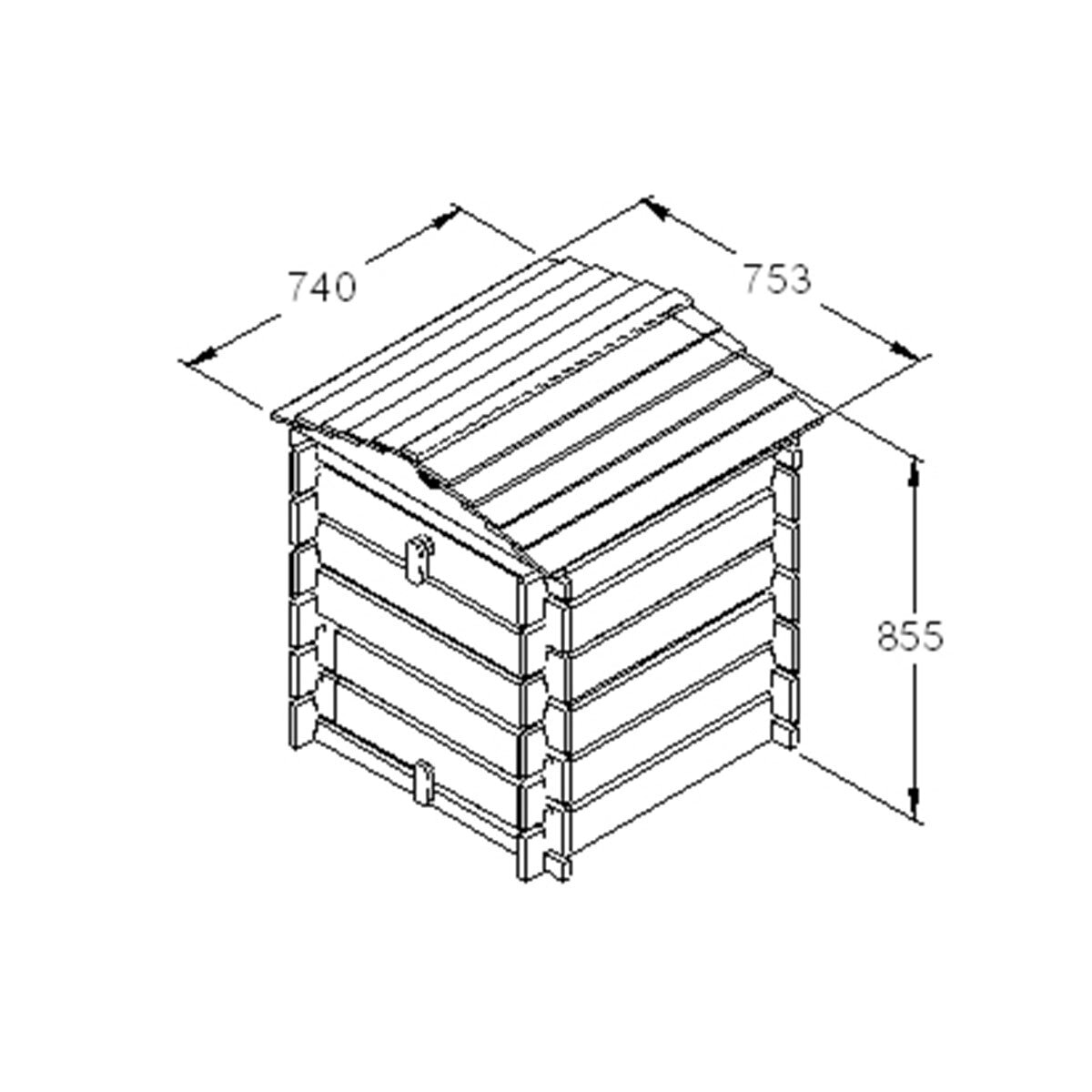 Forest Garden Wooden Beehive Composter