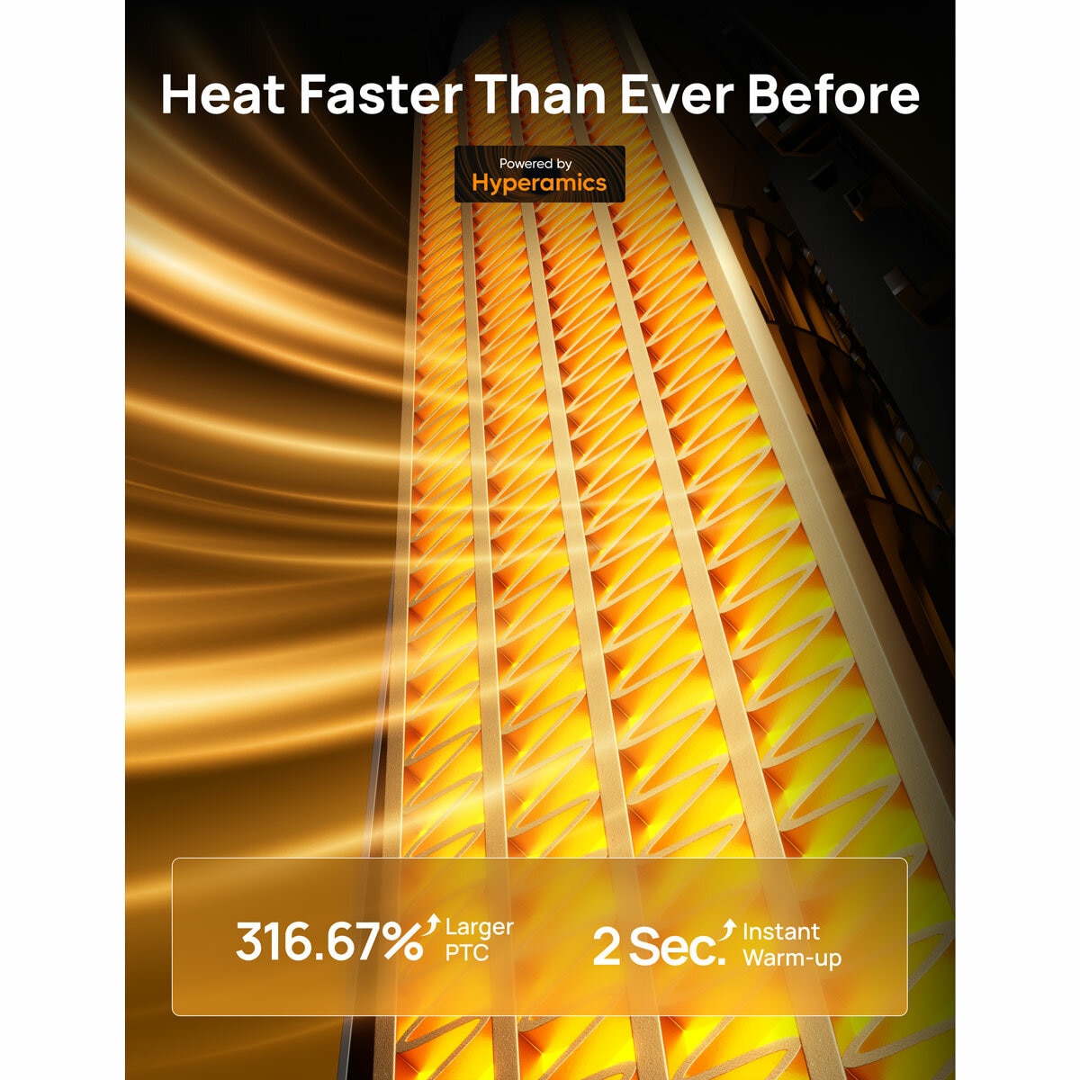 Lifestyle image of Dreo 2-in-1 Tower showing heater