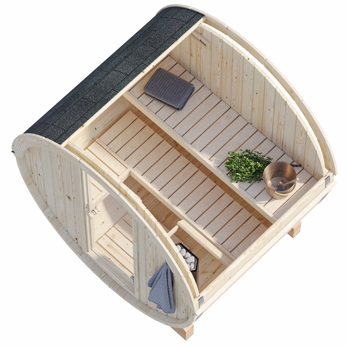 Barrel sauna 200x160 Barrel sauna 200x160