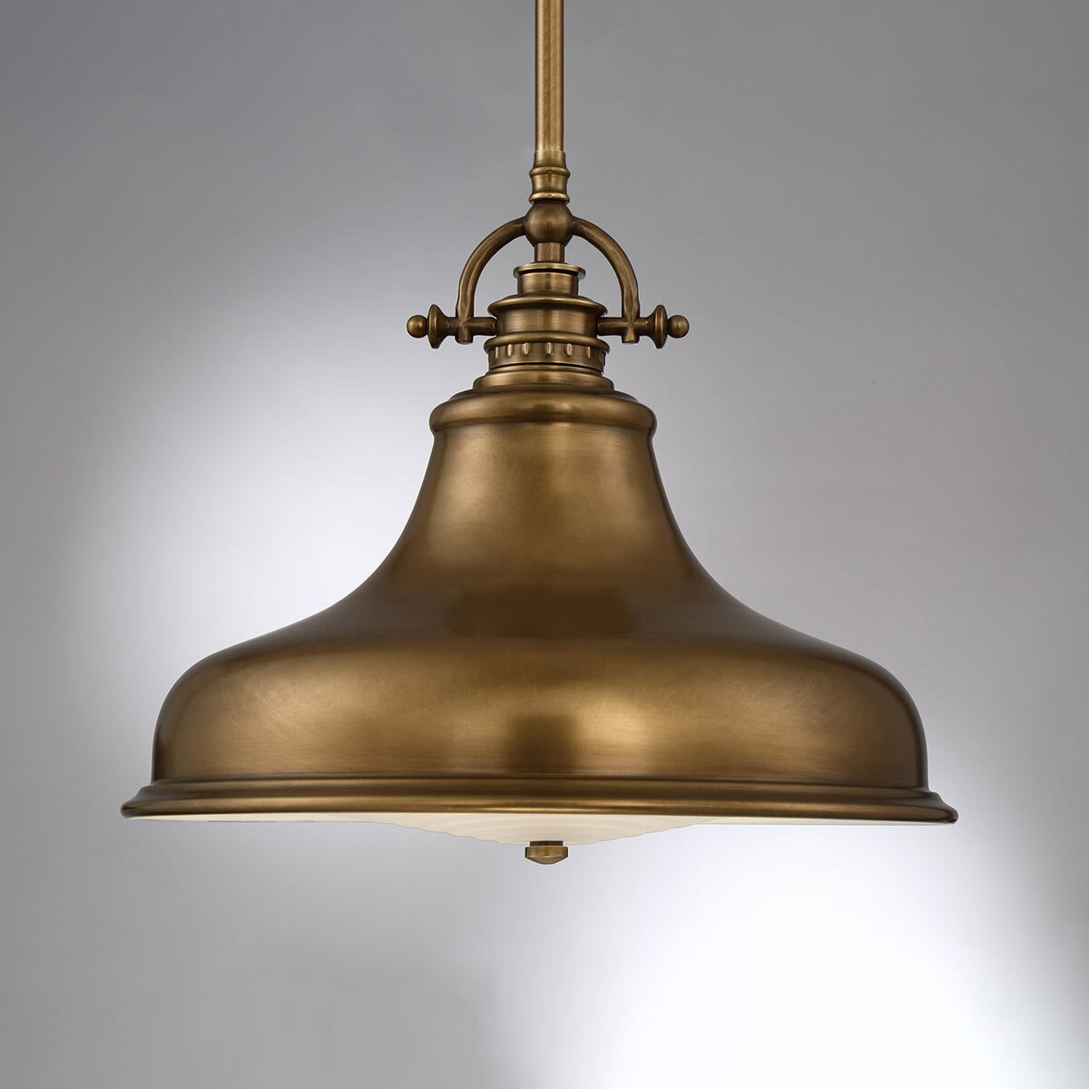 Emery 1 Light Medium Pendant - Weathered Brass