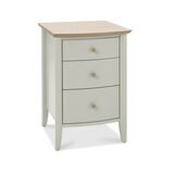 Bentley Designs Whitby Scandi Oak & Soft Grey Three Drawer Nightstand, 2 Pack Bentley Designs Whitby Scandi Oak & Soft Grey Three Drawer Nightstand, 2 Pack