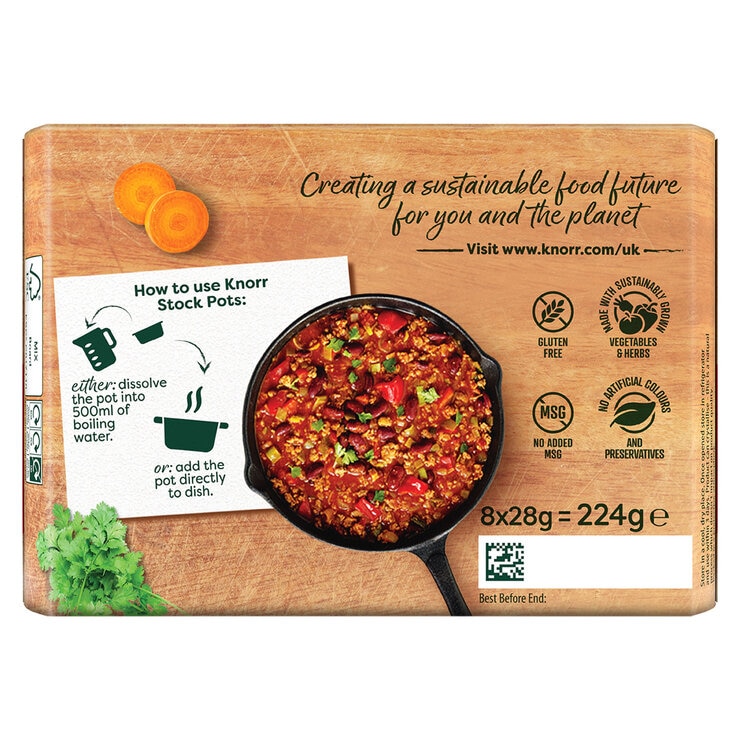 Knorr Beef Stock Pot, 4 x 8 x 28g