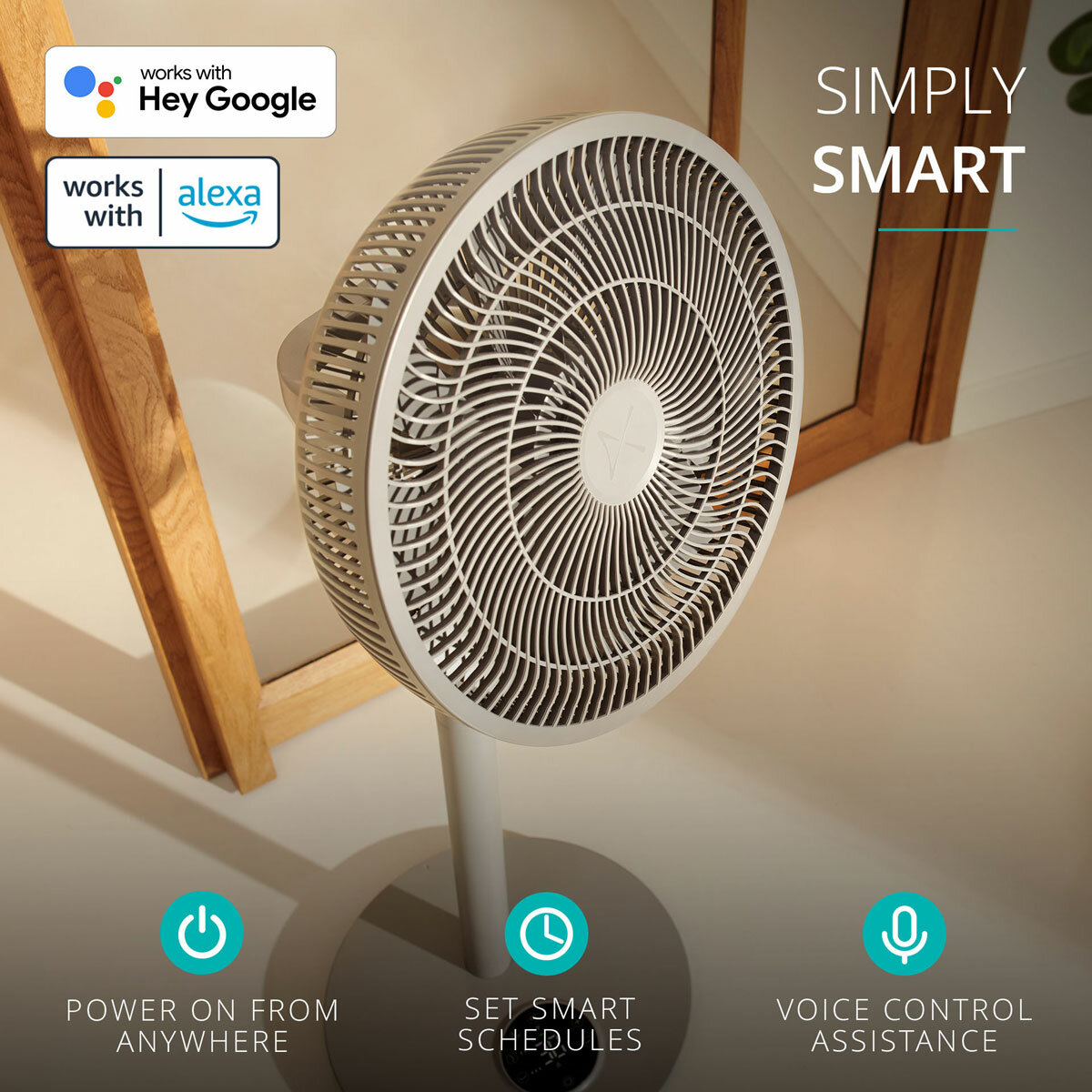 Duux Whisper Flex 2 Smart Fan DXCF104UK, Stone