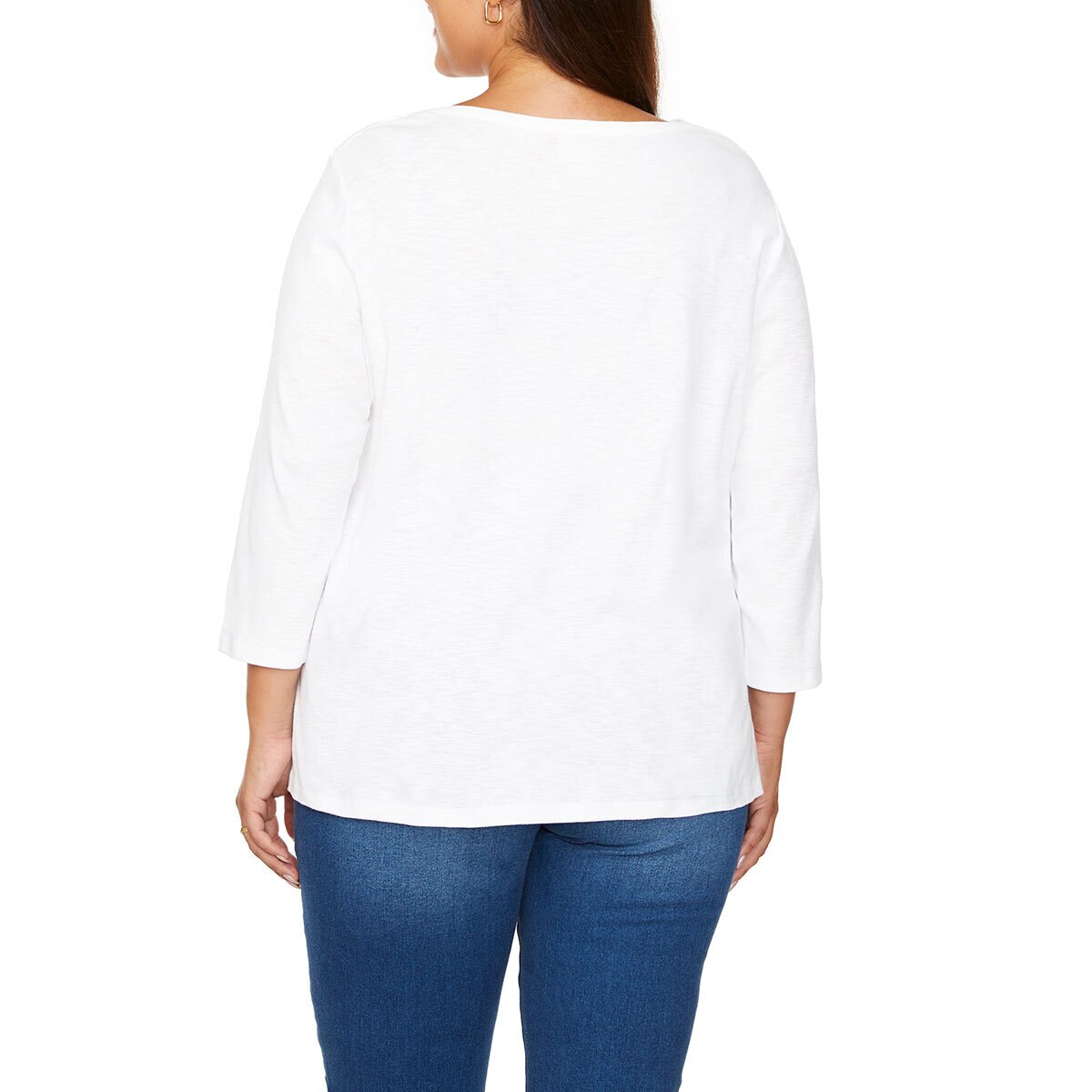 Kirkland Signature Ladies Boatneck Tee in White