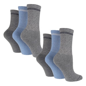 Tore Ladies Fashion Crew Sports Sock, 2 x 3 Pack