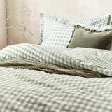 Yard Barton 100% Cotton Green Gingham Duvet Cover Set in 4 Sizes Yard Barton 100% Cotton Green Gingham Duvet Cover Set in 4 Sizes