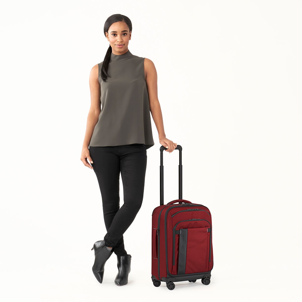 Briggs & Riley ZDX Small Expandable Spinner In Brick