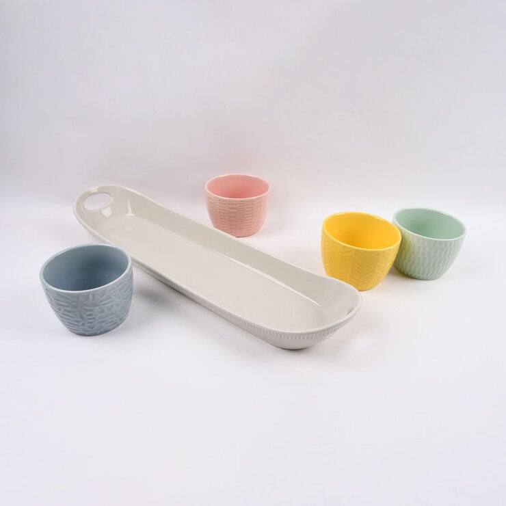 Bico Stoneware Bowl Set, 5 Piece Bico Stoneware Bowl Set, 5 Piece