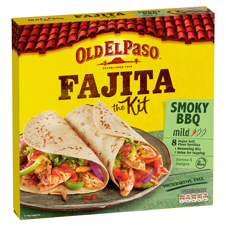 Old El Paso Smoky BBQ Fajita Kit, 4 x 500g Costco UK