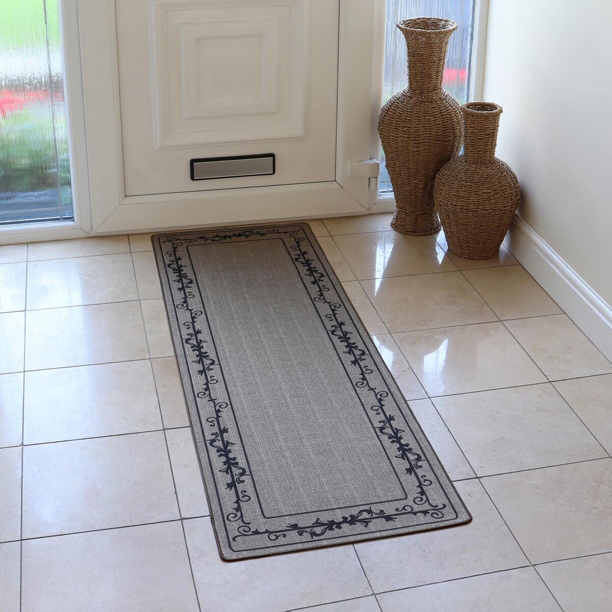 JVL Elegance Doormat and Runner Mat Pack in Border Design Costco UK