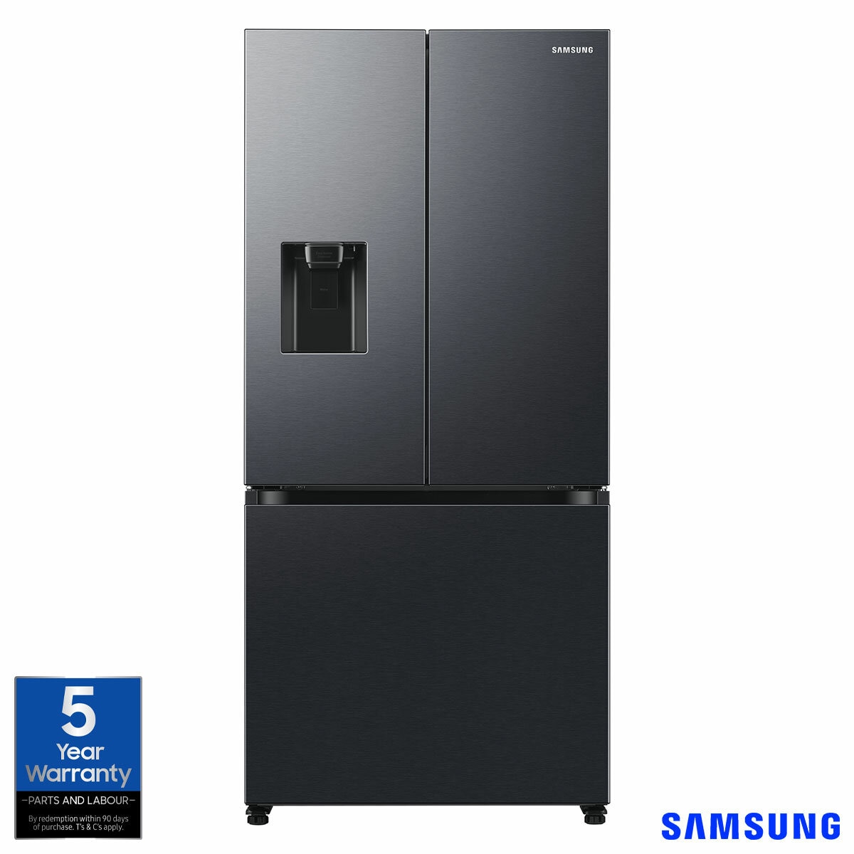 Samsung Series 8 SpaceMax, RF50C532EB1/EU 495L Smart Multi Door Fridge Freezer, E Rated in Black