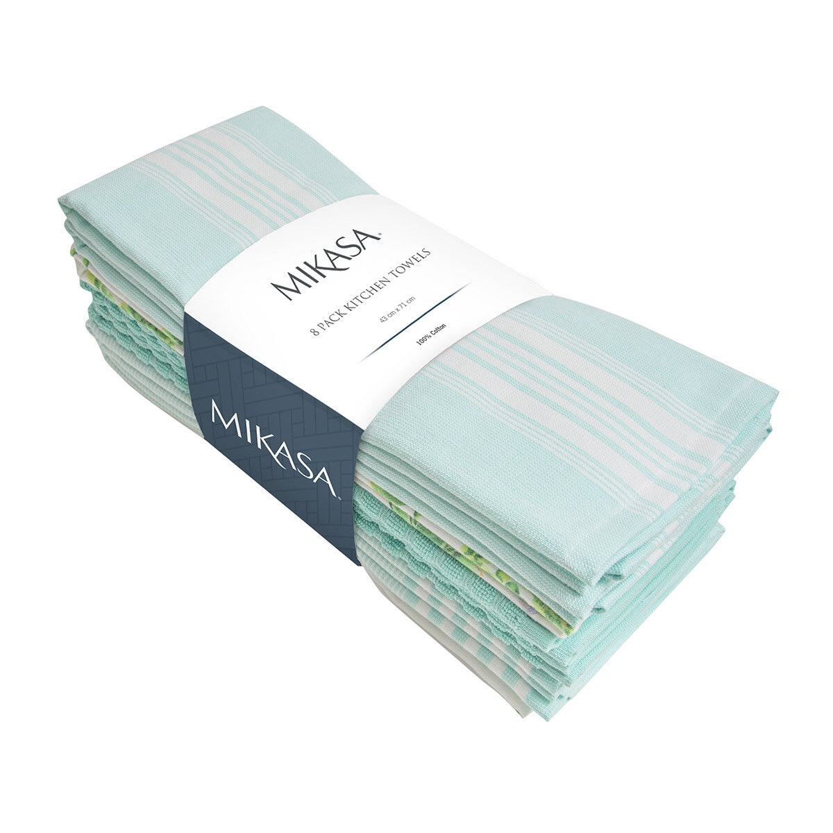 Mikasa Blue Kitchen Towels, 8 Pack Mikasa Blue Kitchen Towels, 8 Pack