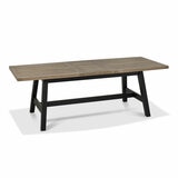 Bentley Designs Camden Weathered Oak & Peppercorn Extending Dining Table, Seats 4-6