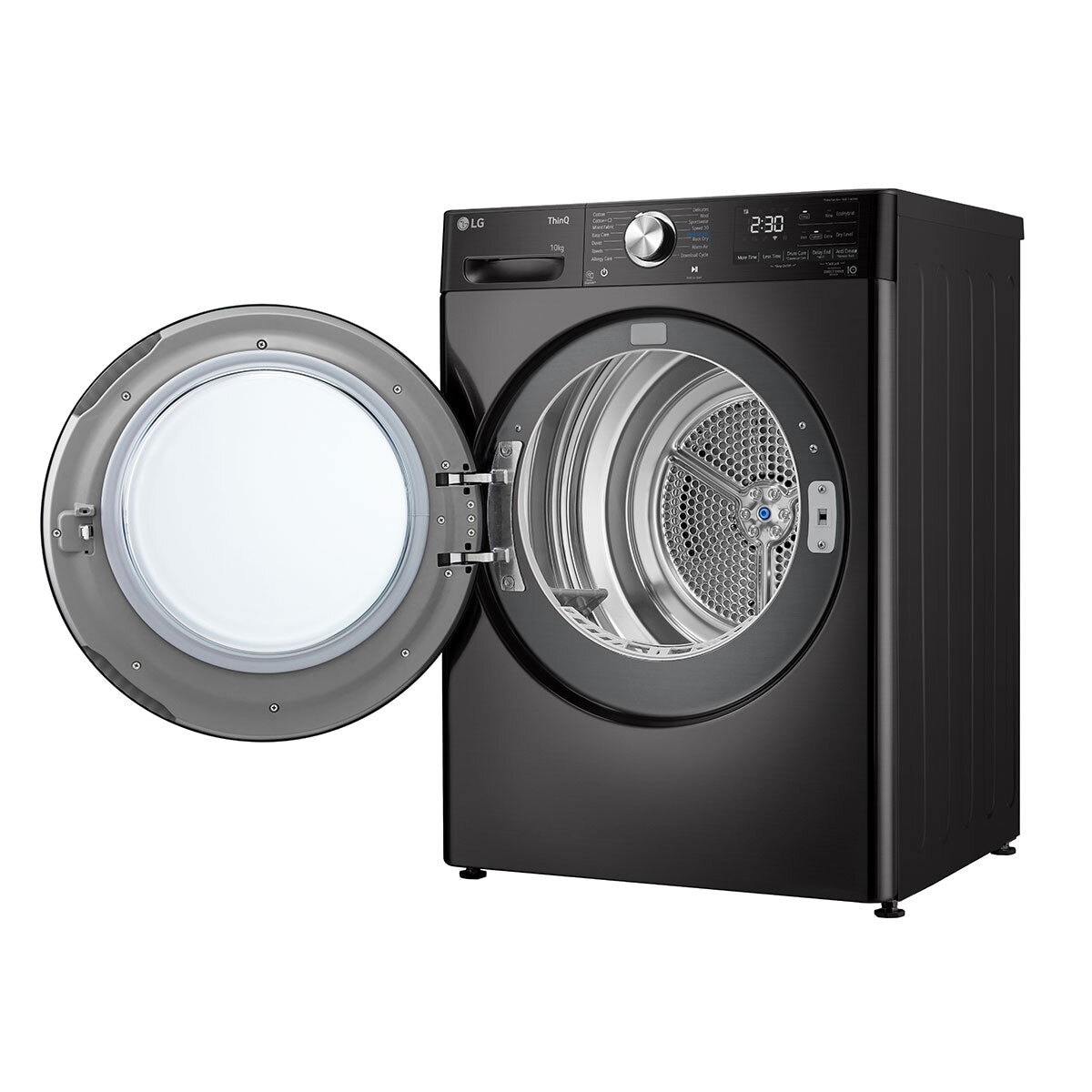 Open Drum LG FDV1110B WiFi-enabled 10kg Heat Pump Dryer, A+++ Rated in Black