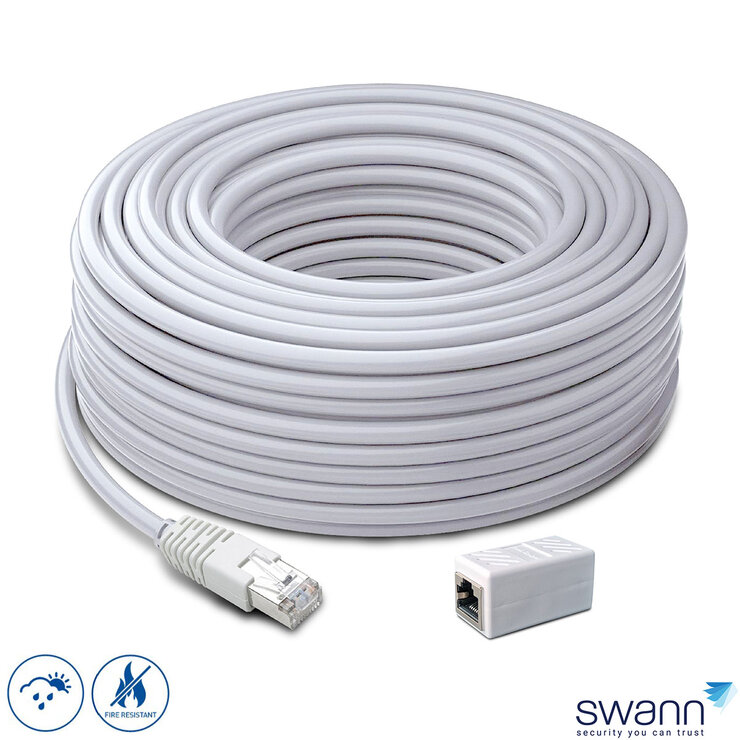 Swann 60m/200ft Network Extension Cable, SWNHD-60MCAT5E-GL Swann 60m/200ft Network Extension Cable, SWNHD-60MCAT5E-GL