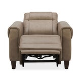 Aiden & Ivy Spencer Brown Leather Power Reclining Armchair