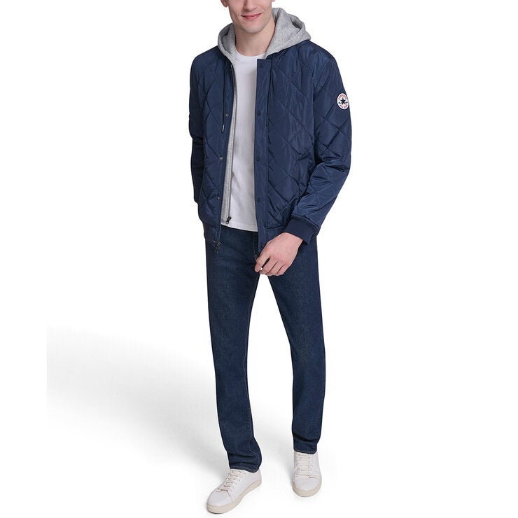 Converse Men's Hooded Bomber Jacket Converse Men's Hooded Bomber Jacket