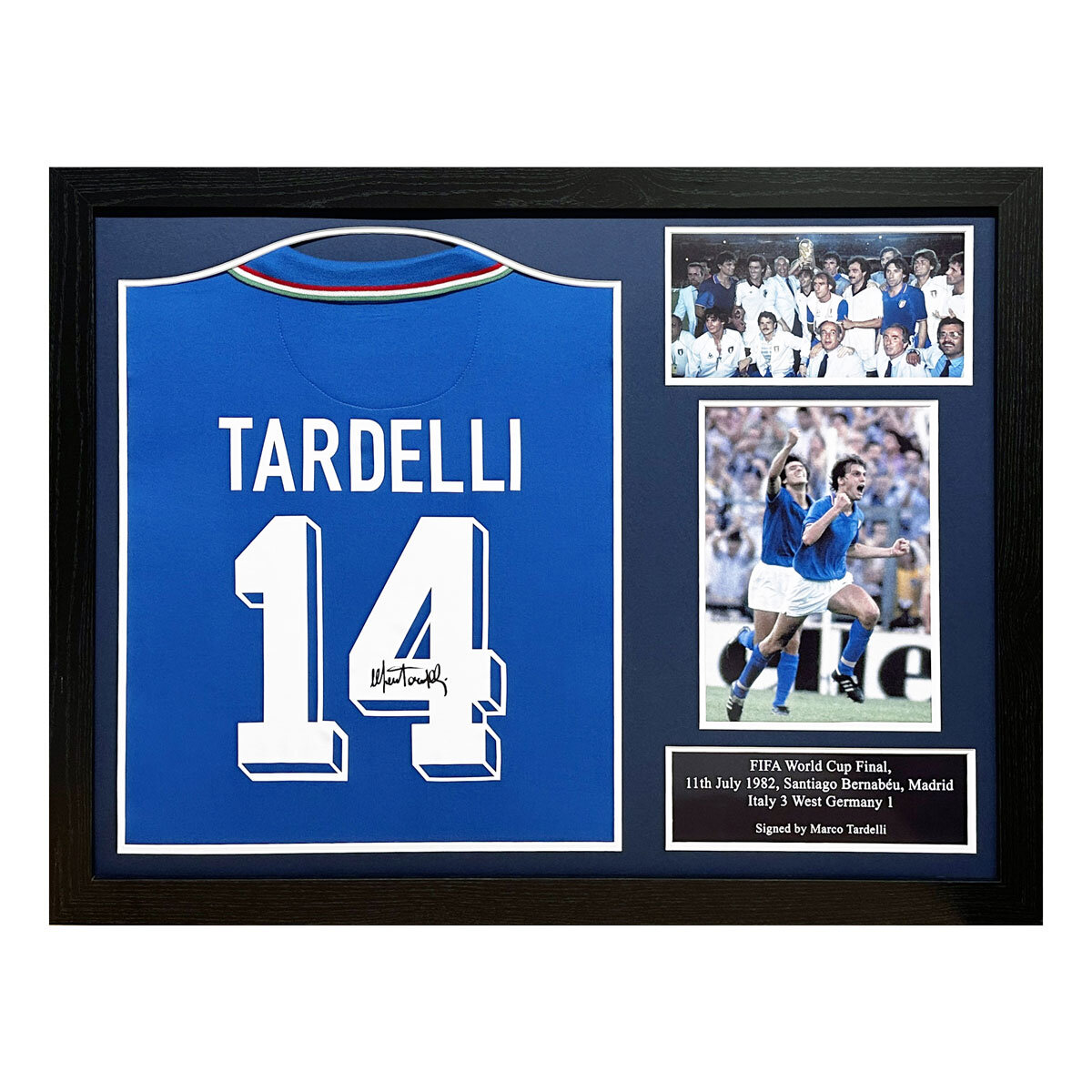 Marco Tardelli Signed Framed Italy 1982 Shirt