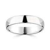 5.0mm Basic Court Wedding band. Platinum