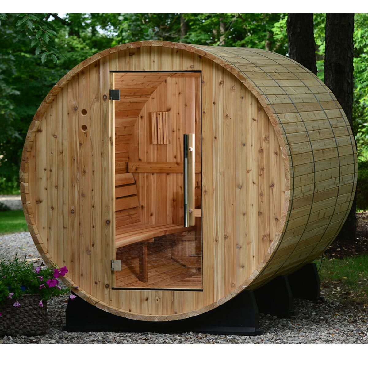 Almost Heaven Yukon 6 Person Barrel Steam Sauna Costco Uk