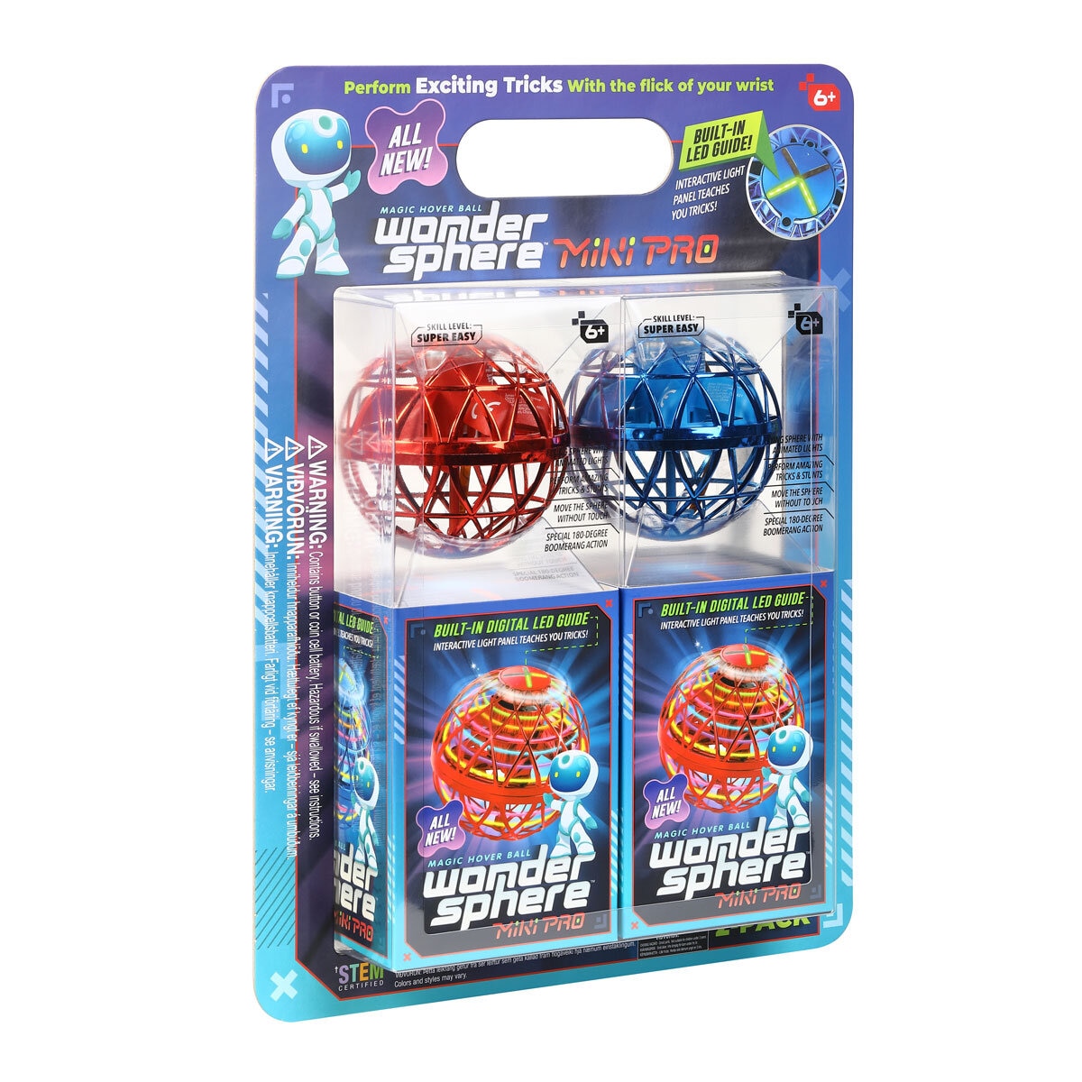 Wonder Sphere Mini Pro Magic Hover Ball- 2 pack (6+ Years)