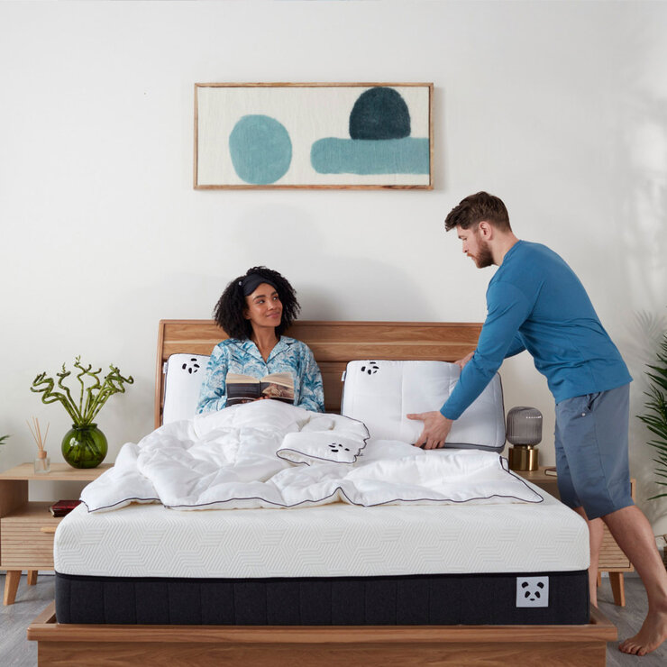 Panda Hybrid Pillow with Bamboo Cover