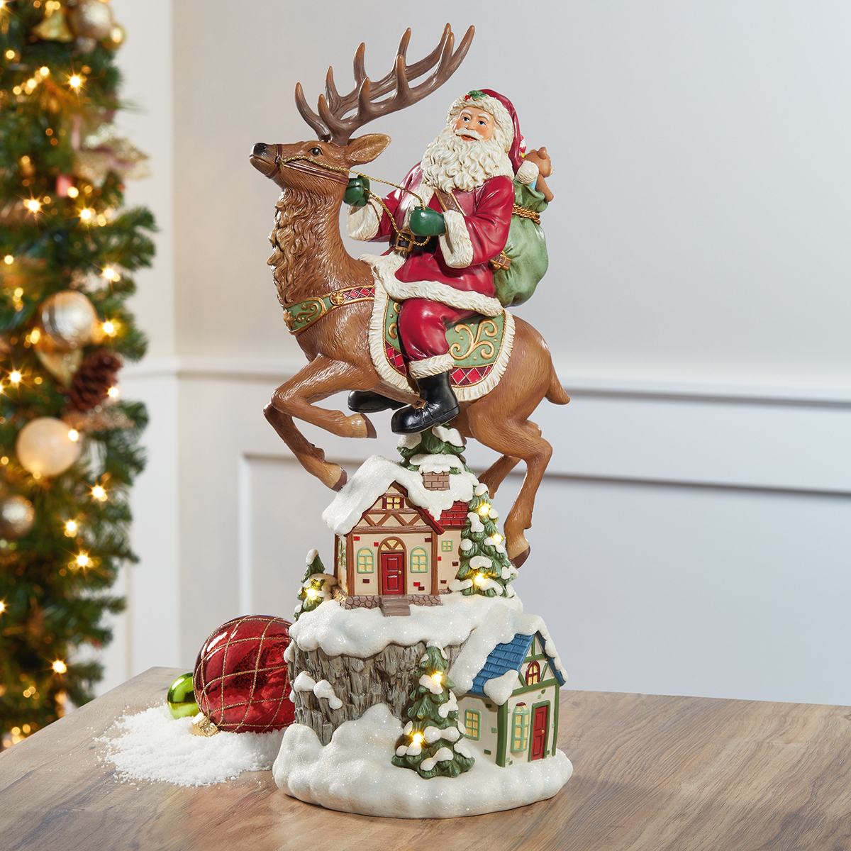 Flying Reindeer and santa lifestyle image