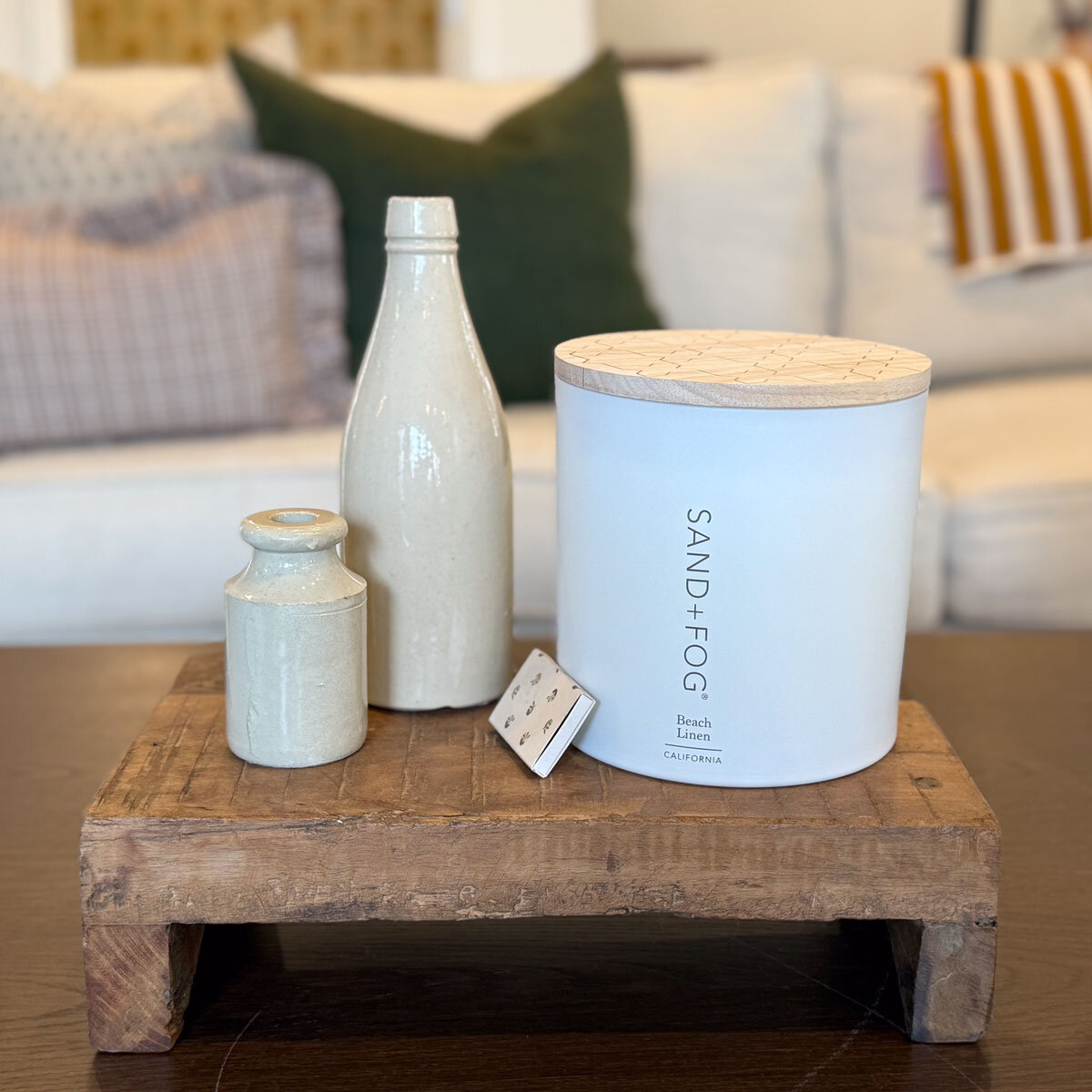 Sand & Fog Fragranced Candle, 1.5kg in Beach Linen