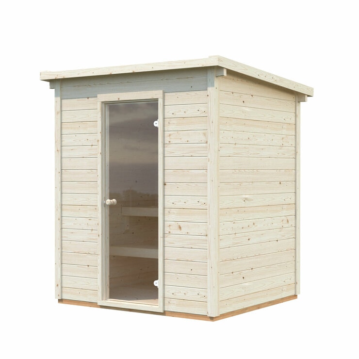 Eir (2,6m2 | 2,2x1,8m |44mm) Compact Garden Sauna Set Eir (2,6m2 | 2,2x1,8m |44mm) Compact Garden Sauna Set