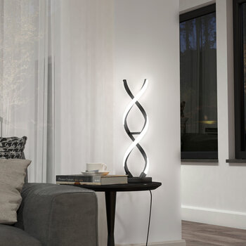 Artika Black Swirl LED Table Lamp