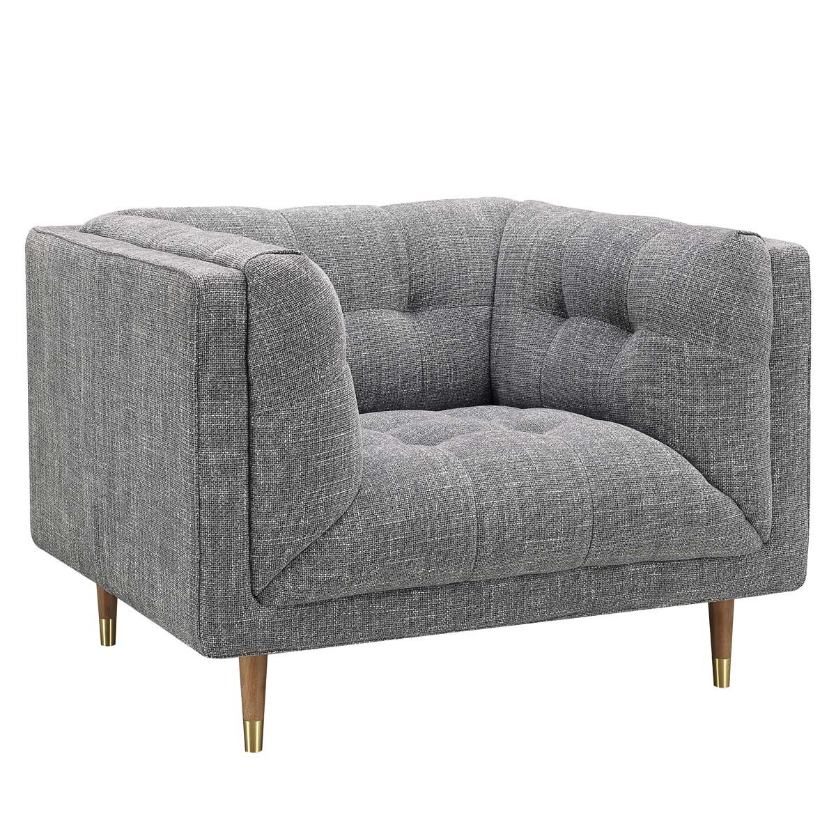 Isla Grey Fabric Armchair