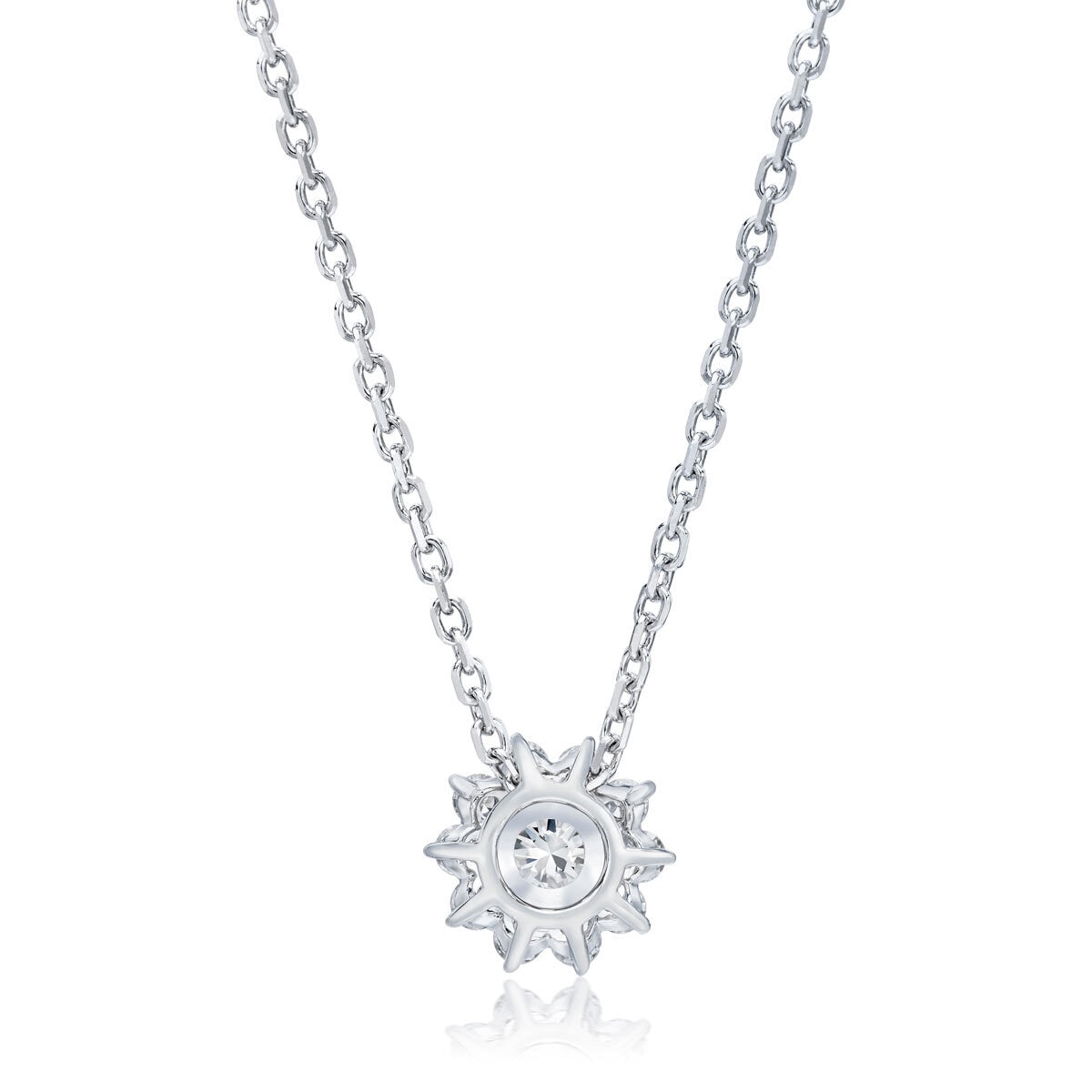 0.50ctw Round Brilliant Diamond Pendant, 14ct White Gold