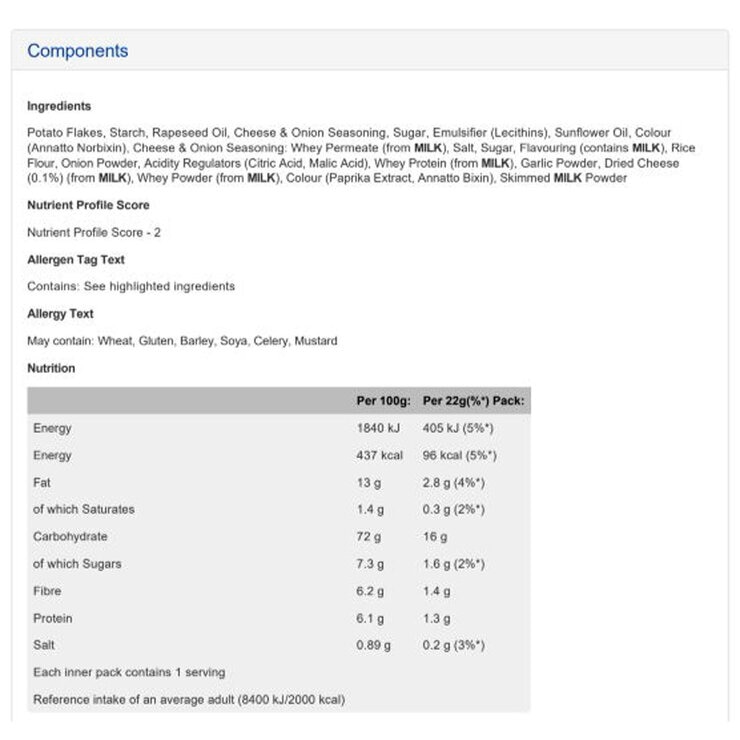 Nutritional Information