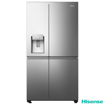 Hisense RS818N4TIC, Side by Side Fridge Freezer, C Rated in Stainless Steel