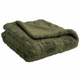 Safdie Luxury Faux Rabbit Fur Green Throw, 127 x 178 cm Safdie Luxury Faux Rabbit Fur Green Throw, 127 x 178 cm