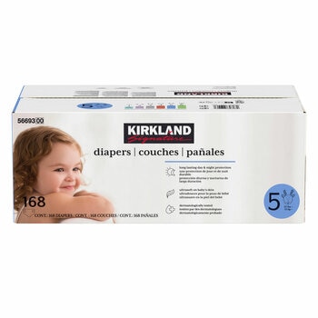 Kirkland Signature Nappies, Size 5, 168 Pack