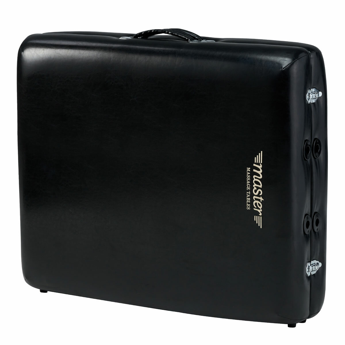 Studio image of the massage table folded down