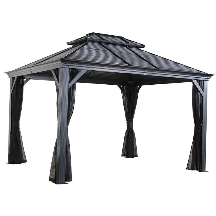 Sojag Mykonos 12ft x 16ft (3.65 x 4.87m) Sun Shelter with Galvanised