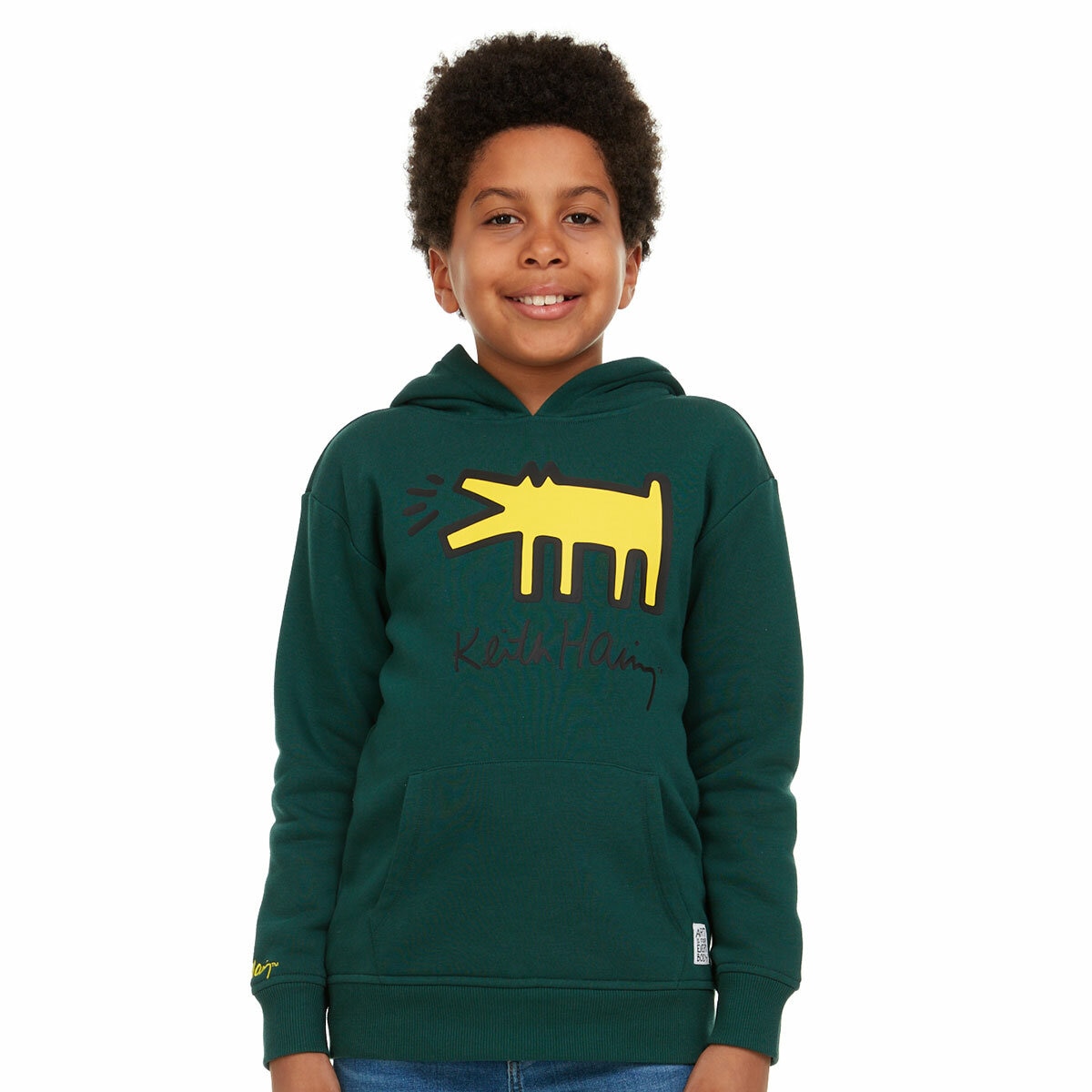 Keith Haring Youth Hoodie in Green