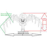 Halloween 4ft (1.2m) Giant Mutant Spider with Lights & Sounds