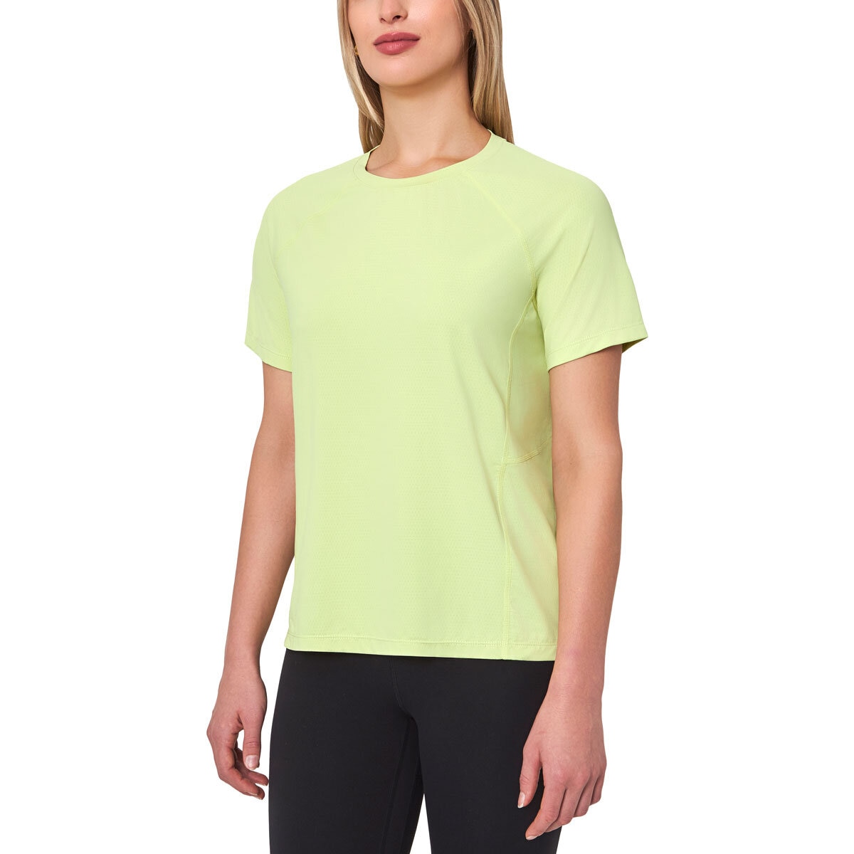 Mondetta Ladies Raglan Active Tee in Lime