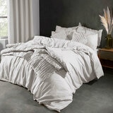 Lazy Linen 100% Washed White Linen Duvet Cover Set in 3 Sizes Lazy Linen 100% Washed White Linen Duvet Cover Set in 3 Sizes