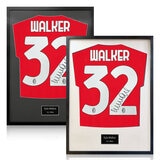 Kyle Walker Signed Framed AC Milan Football Shirt in 2 Options: White or Black Mount Kyle Walker Signed Framed AC Milan Football Shirt in 2 Options: White or Black Mount