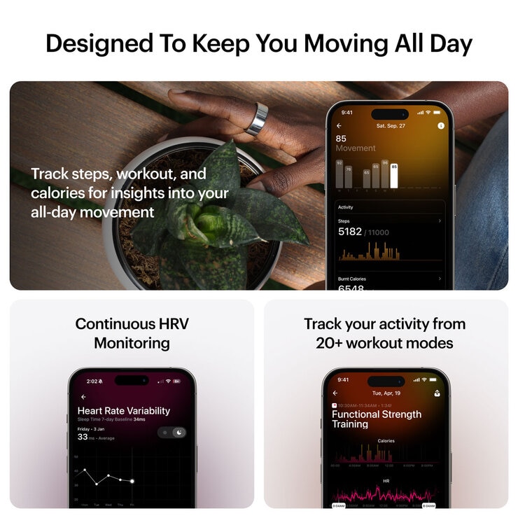 Buy Ultrahuman Ring AIR Space Silver at costco.co.uk